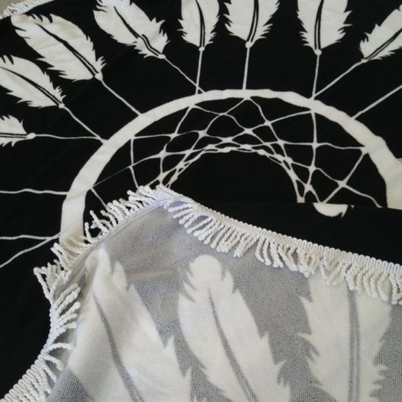 BOHO BEACH ROUND TOWEL dreamcatcher - Picture 2 of 2